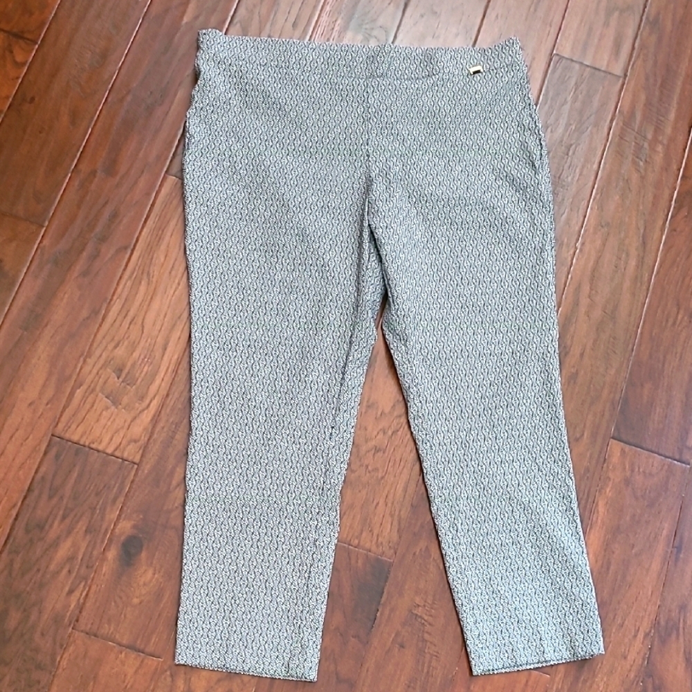 Anne Klein Black & White Patterned Pullon Pants size XXL